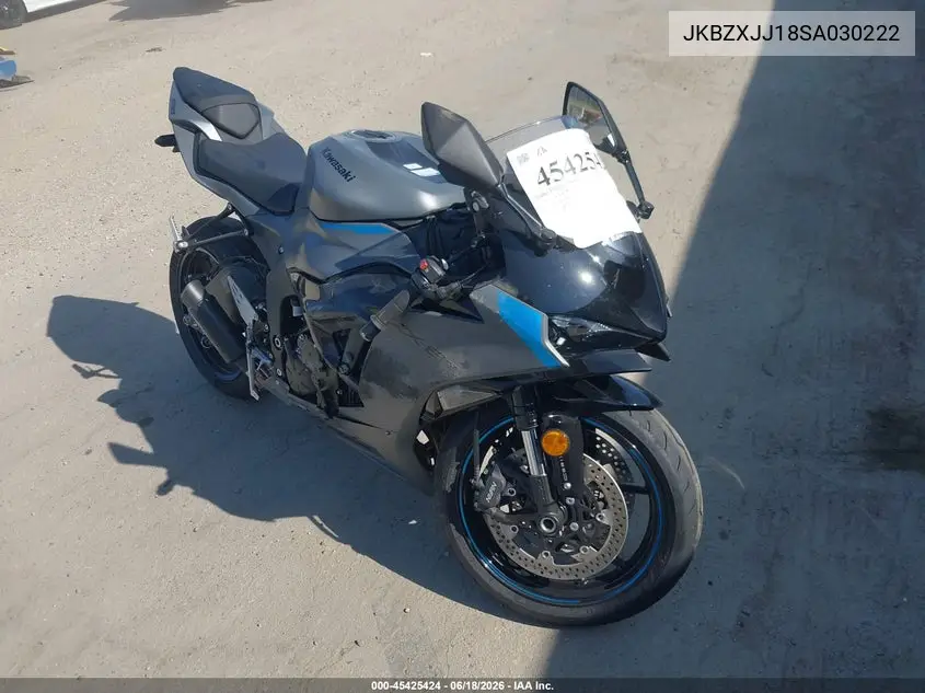 2025 Kawasaki Zx636 K VIN: JKBZXJJ18SA030222 Lot: 45425424