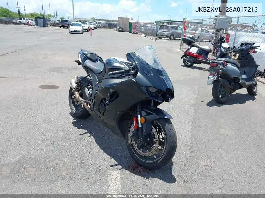 2025 Kawasaki Zx1002 L VIN: JKBZXVL12SA017213 Lot: 45449434