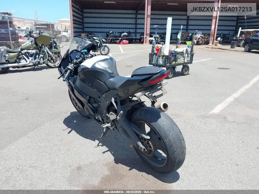 2025 Kawasaki Zx1002 L VIN: JKBZXVL12SA017213 Lot: 45449434