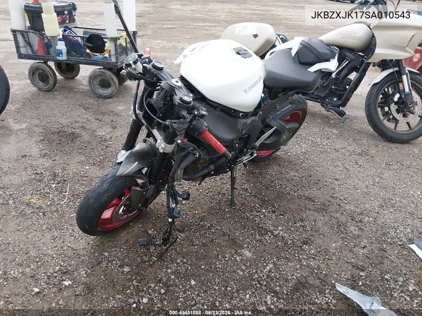 2025 Kawasaki Zx636 K VIN: JKBZXJK17SA010543 Lot: 45451888