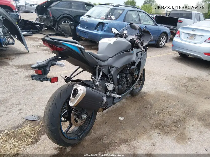 2025 Kawasaki Zx636 K VIN: JKBZXJJ16SA026475 Lot: 45457225
