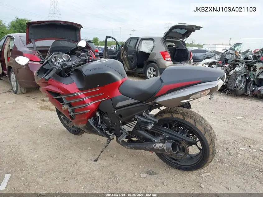 2025 Kawasaki Zx1400 J VIN: JKBZXNJ10SA021103 Lot: 45475704