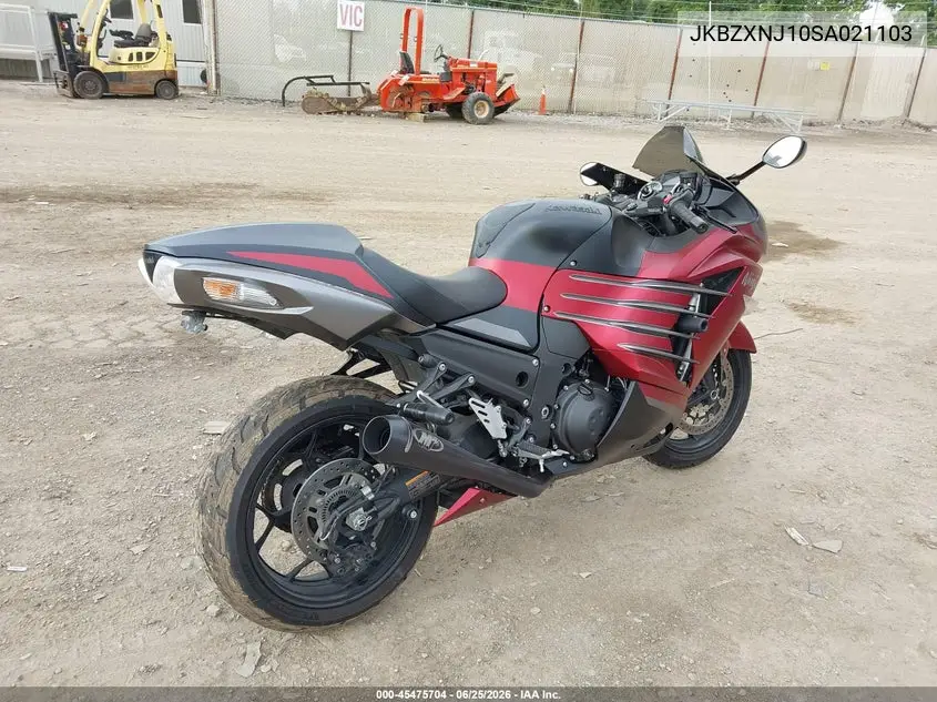2025 Kawasaki Zx1400 J VIN: JKBZXNJ10SA021103 Lot: 45475704