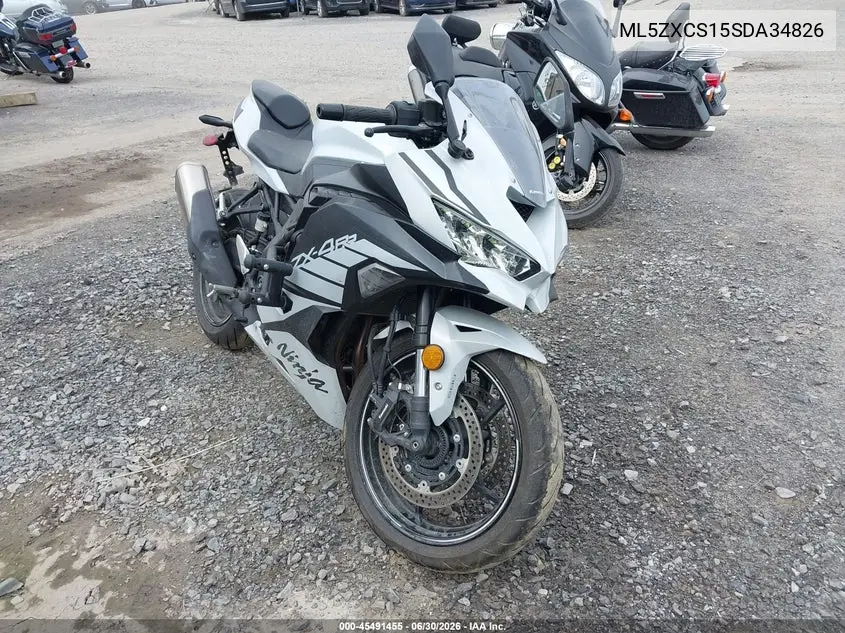 2025 Kawasaki Zx400 S VIN: ML5ZXCS15SDA34826 Lot: 45491455