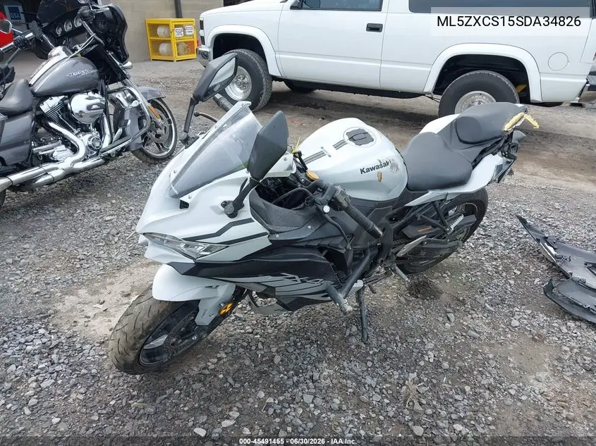 2025 Kawasaki Zx400 S VIN: ML5ZXCS15SDA34826 Lot: 45491455