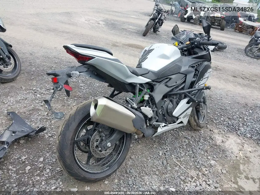 2025 Kawasaki Zx400 S VIN: ML5ZXCS15SDA34826 Lot: 45491455