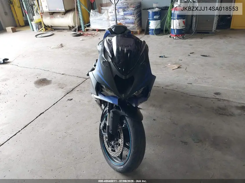 2025 Kawasaki Zx636 K VIN: JKBZXJJ14SA018553 Lot: 45540011