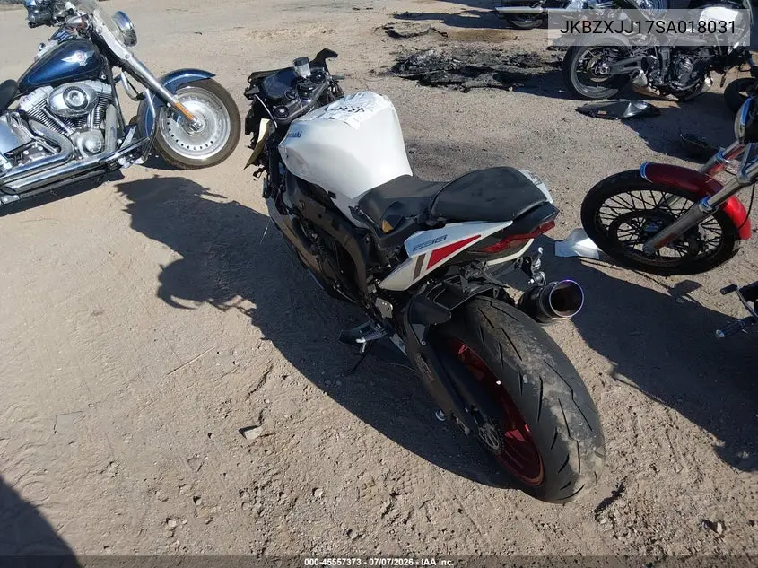 2025 Kawasaki Zx636 K VIN: JKBZXJJ17SA018031 Lot: 45557373