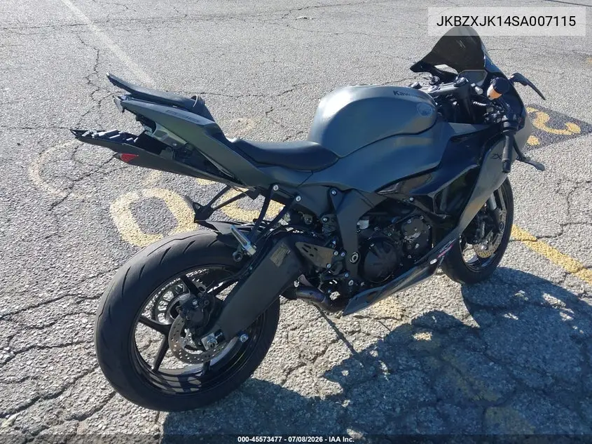 2025 Kawasaki Zx636 K VIN: JKBZXJK14SA007115 Lot: 45573477
