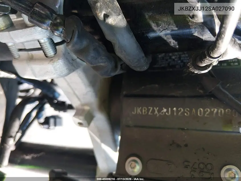 2025 Kawasaki Zx636 K VIN: JKBZXJJ12SA027090 Lot: 45599216