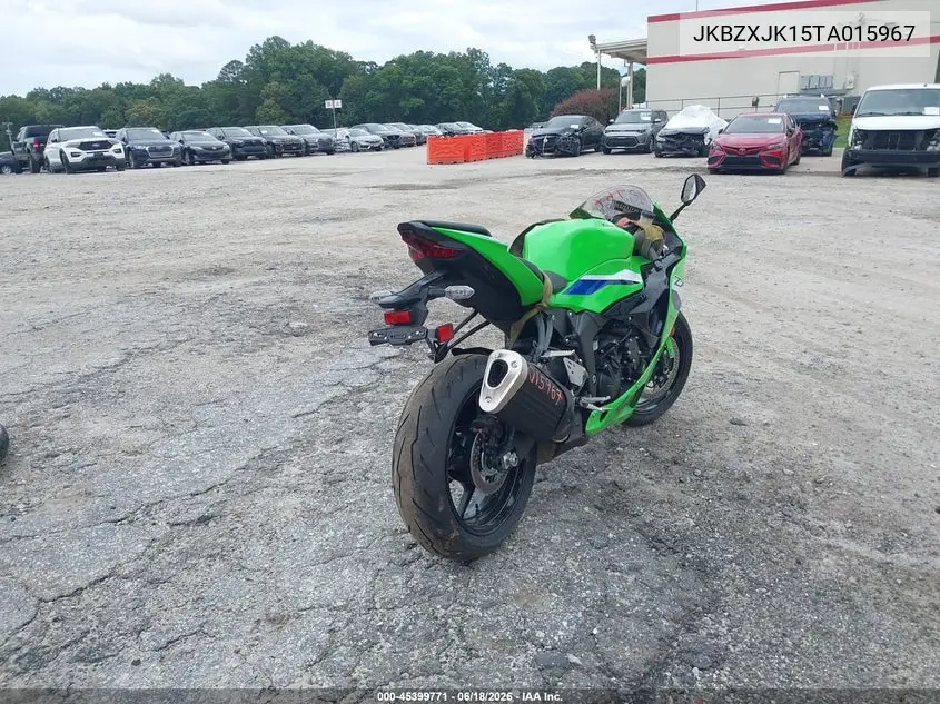 2026 Kawasaki Zx636 K VIN: JKBZXJK15TA015967 Lot: 45399771