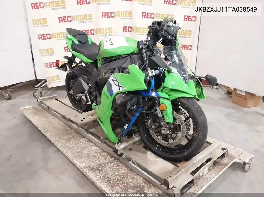 2026 Kawasaki Zx636 K VIN: JKBZXJJ11TA038549 Lot: 45451734