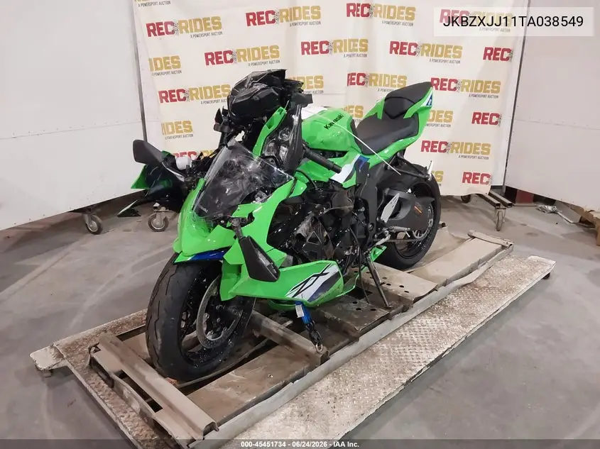 2026 Kawasaki Zx636 K VIN: JKBZXJJ11TA038549 Lot: 45451734
