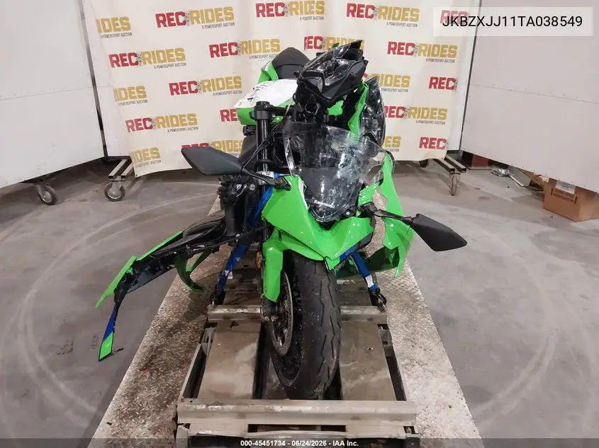 2026 Kawasaki Zx636 K VIN: JKBZXJJ11TA038549 Lot: 45451734