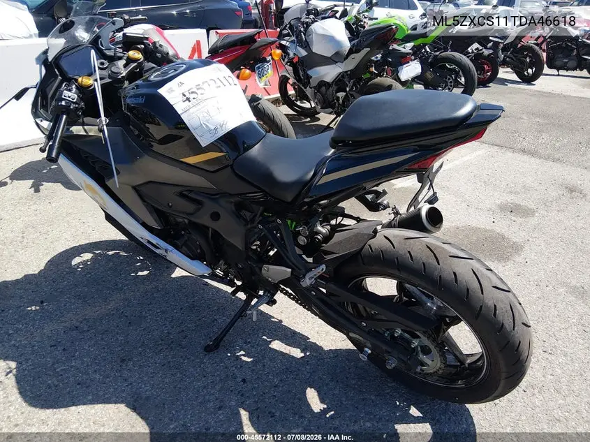 2026 Kawasaki Zx400 S VIN: ML5ZXCS11TDA46618 Lot: 45572112