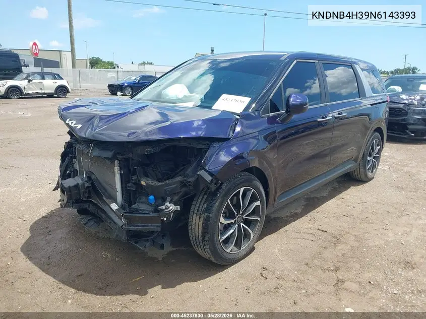 2022 Kia Carnival Mpv Lx Seat Package VIN: KNDNB4H39N6143393 Lot: 45237830