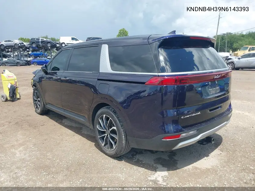 2022 Kia Carnival Mpv Lx Seat Package VIN: KNDNB4H39N6143393 Lot: 45237830