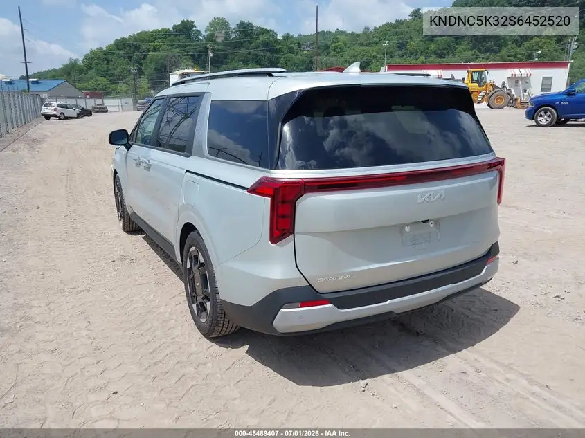 2025 Kia Carnival Mpv Ex VIN: KNDNC5K32S6452520 Lot: 45489407