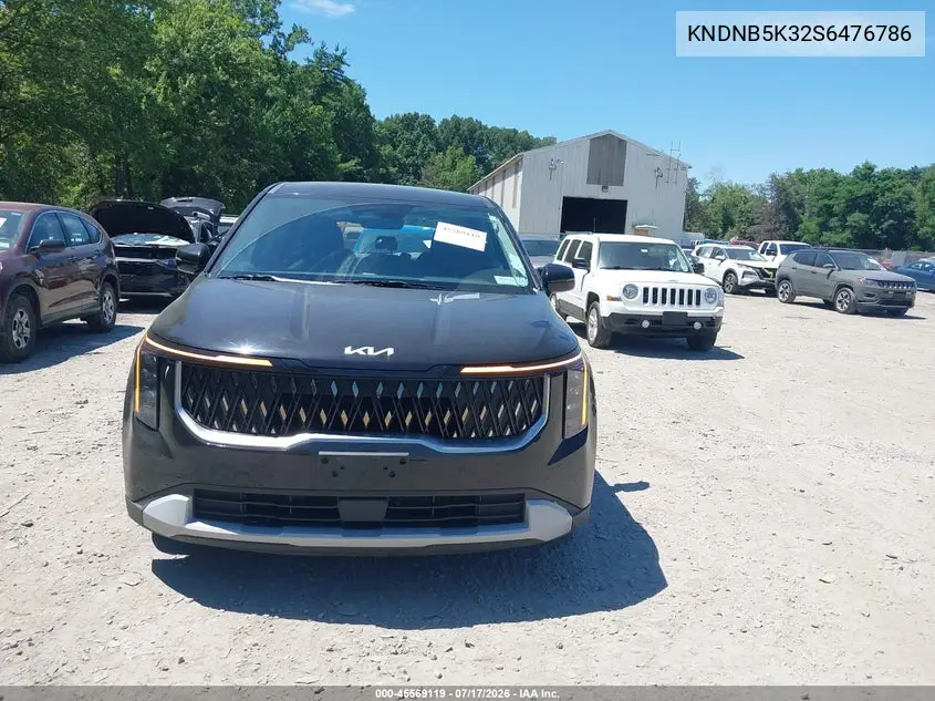2025 Kia Carnival Mpv Lxs VIN: KNDNB5K32S6476786 Lot: 45569119