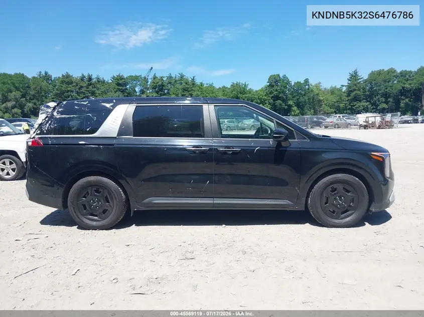 2025 Kia Carnival Mpv Lxs VIN: KNDNB5K32S6476786 Lot: 45569119