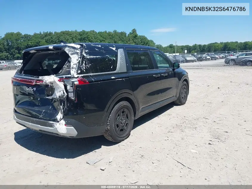 2025 Kia Carnival Mpv Lxs VIN: KNDNB5K32S6476786 Lot: 45569119