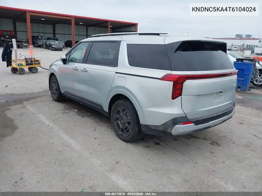 2026 Kia Carnival Mpv Hybrid Ex VIN: KNDNC5KA4T6104024 Lot: 45173576