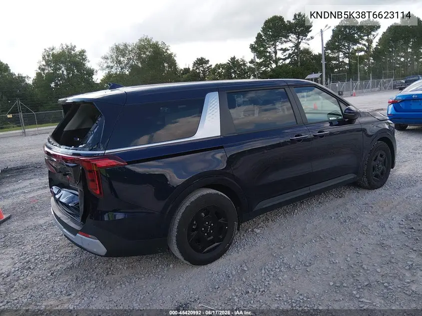 2026 Kia Carnival Mpv Lxs VIN: KNDNB5K38T6623114 Lot: 45420992