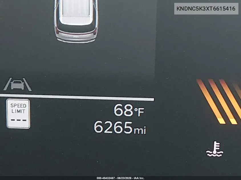 2026 Kia Carnival Mpv Ex VIN: KNDNC5K3XT6615416 Lot: 45432487