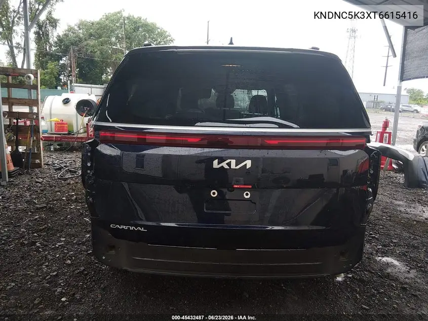 2026 Kia Carnival Mpv Ex VIN: KNDNC5K3XT6615416 Lot: 45432487