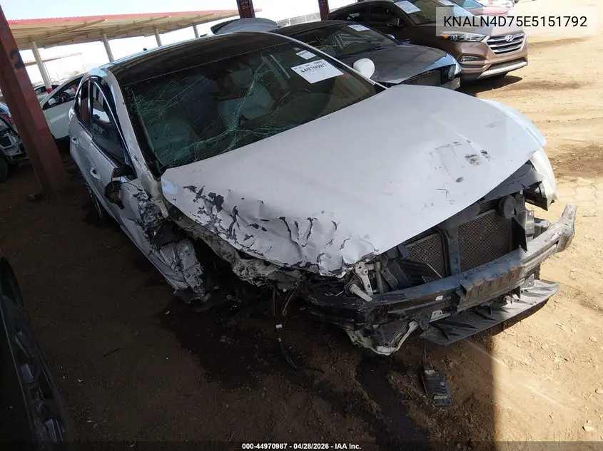 2014 Kia Cadenza Limited VIN: KNALN4D75E5151792 Lot: 44970987