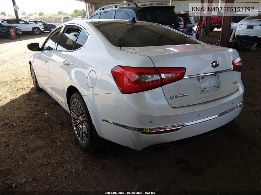 2014 Kia Cadenza Limited VIN: KNALN4D75E5151792 Lot: 44970987
