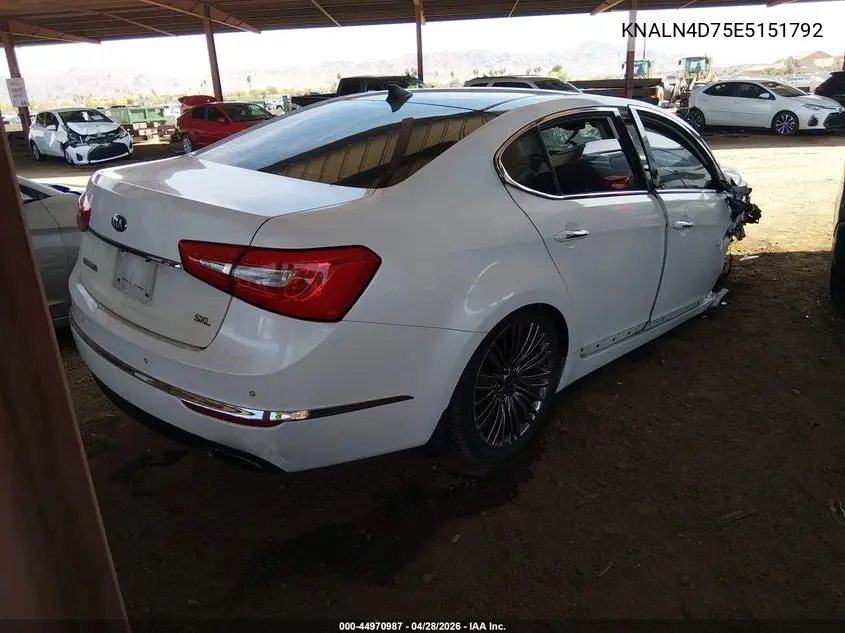 2014 Kia Cadenza Limited VIN: KNALN4D75E5151792 Lot: 44970987