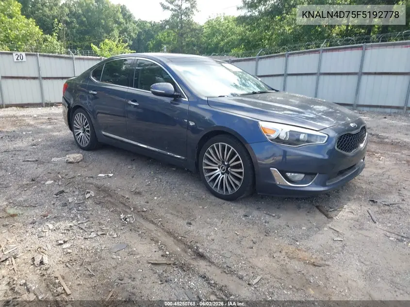 2015 Kia Cadenza Premium VIN: KNALN4D75F5192778 Lot: 45250768