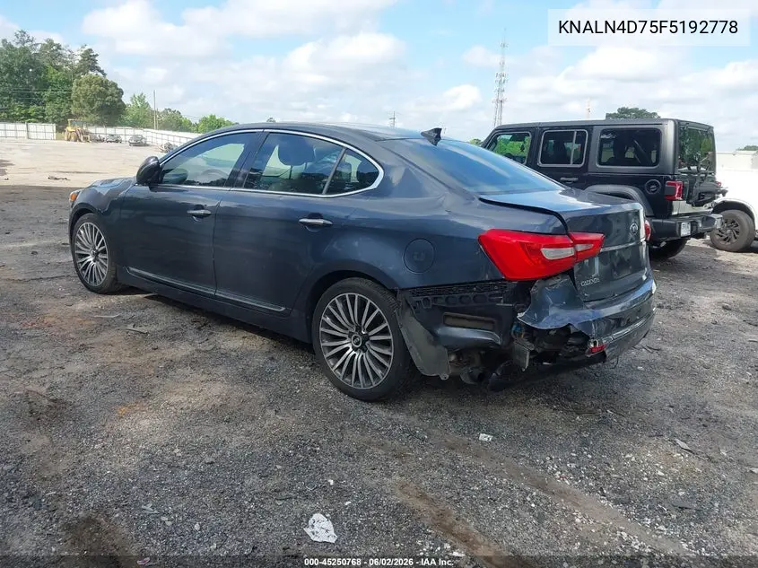 2015 Kia Cadenza Premium VIN: KNALN4D75F5192778 Lot: 45250768