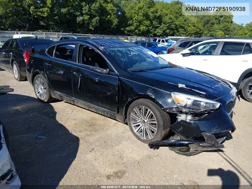 2015 Kia Cadenza Premium VIN: KNALN4D72F5190938 Lot: 45361417