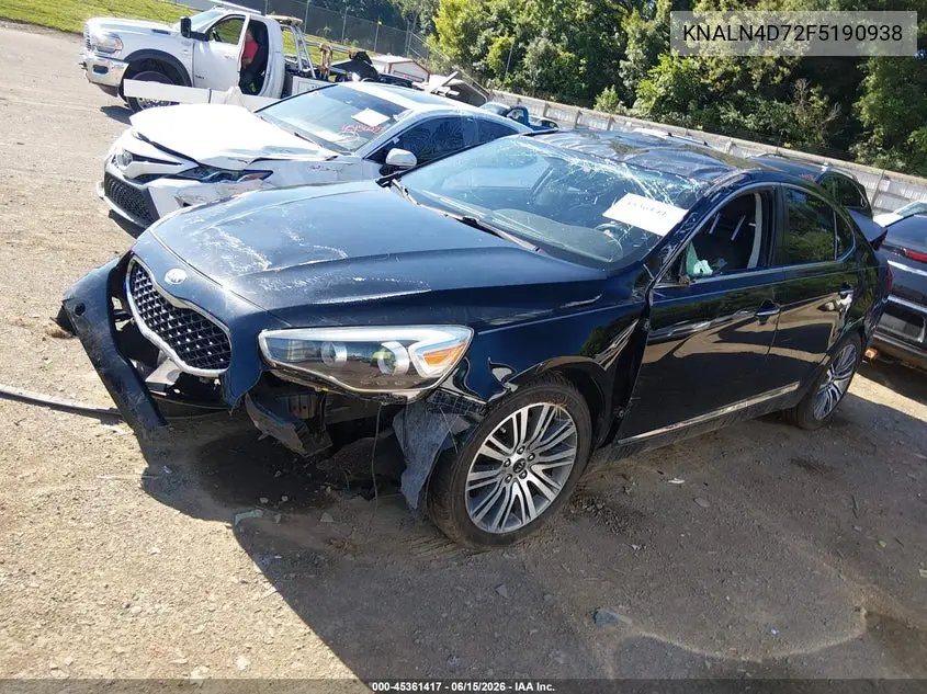 2015 Kia Cadenza Premium VIN: KNALN4D72F5190938 Lot: 45361417