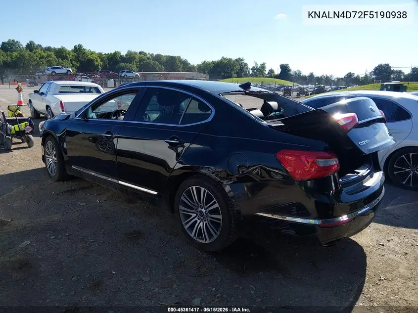 2015 Kia Cadenza Premium VIN: KNALN4D72F5190938 Lot: 45361417