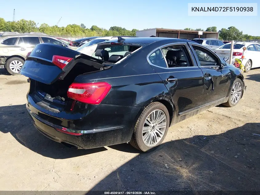 2015 Kia Cadenza Premium VIN: KNALN4D72F5190938 Lot: 45361417
