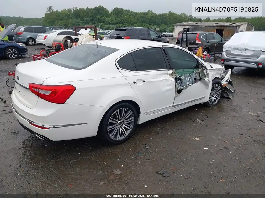 2015 Kia Cadenza Premium VIN: KNALN4D70F5190825 Lot: 45559709