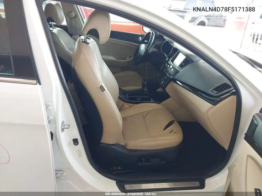 2015 Kia Cadenza Premium VIN: KNALN4D78F5171388 Lot: 45583629