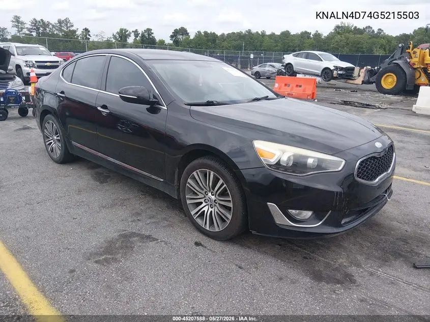 2016 Kia Cadenza VIN: KNALN4D74G5215503 Lot: 45207588