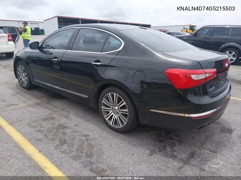 2016 Kia Cadenza VIN: KNALN4D74G5215503 Lot: 45207588