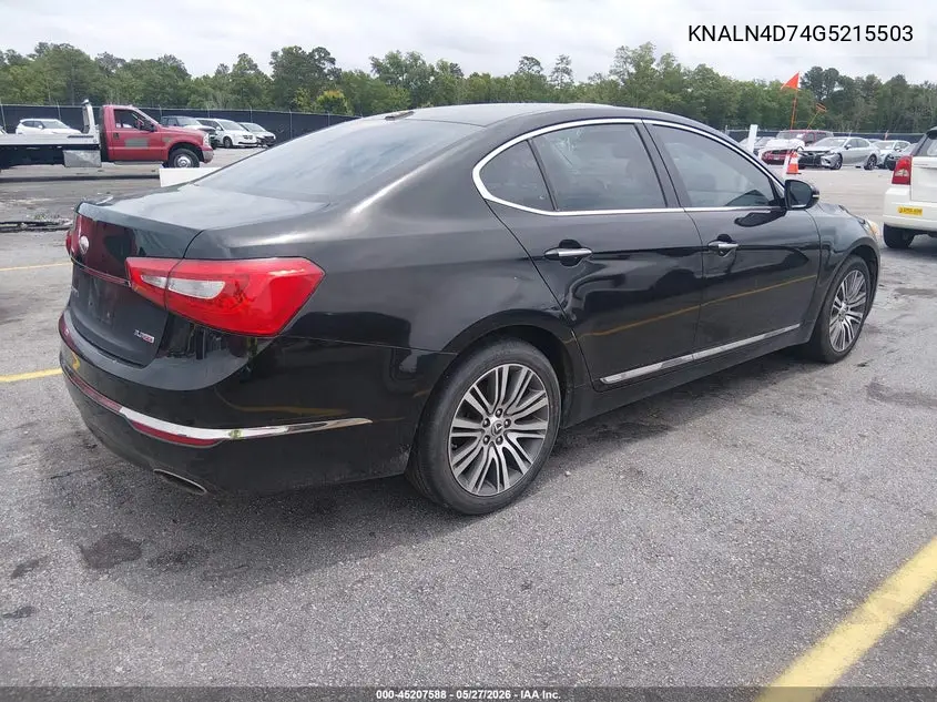 2016 Kia Cadenza VIN: KNALN4D74G5215503 Lot: 45207588