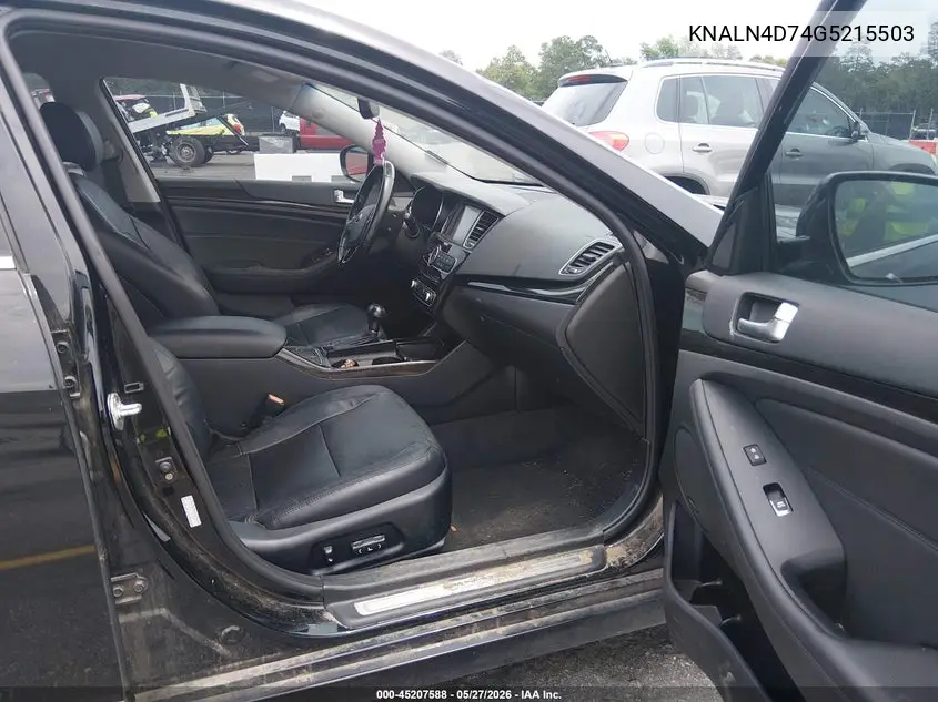 2016 Kia Cadenza VIN: KNALN4D74G5215503 Lot: 45207588