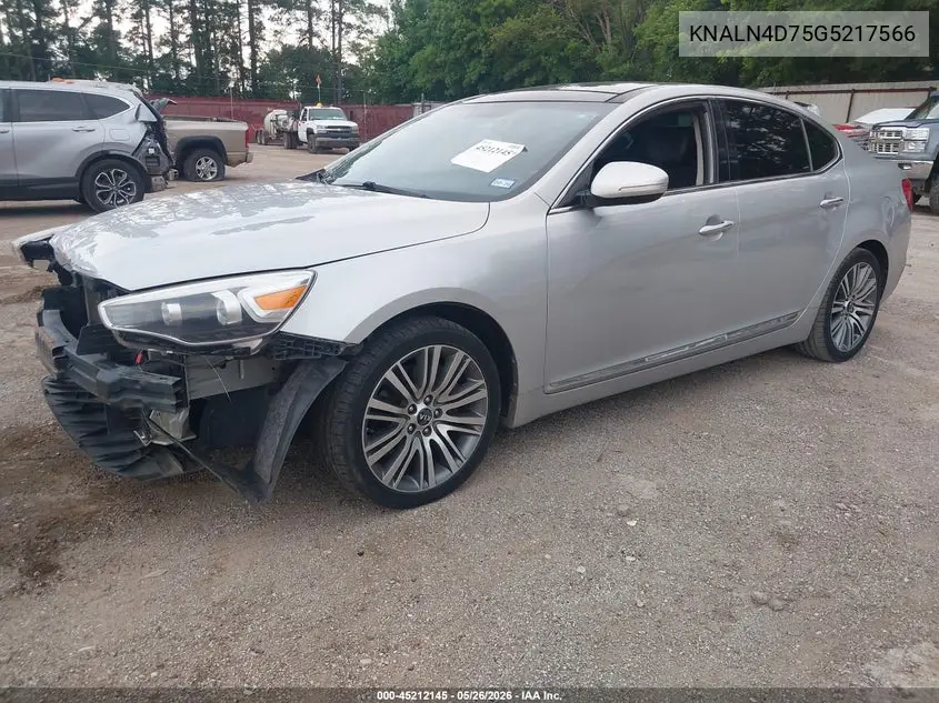 2016 Kia Cadenza Premium VIN: KNALN4D75G5217566 Lot: 45212145