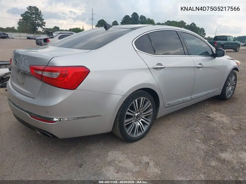 2016 Kia Cadenza Premium VIN: KNALN4D75G5217566 Lot: 45212145