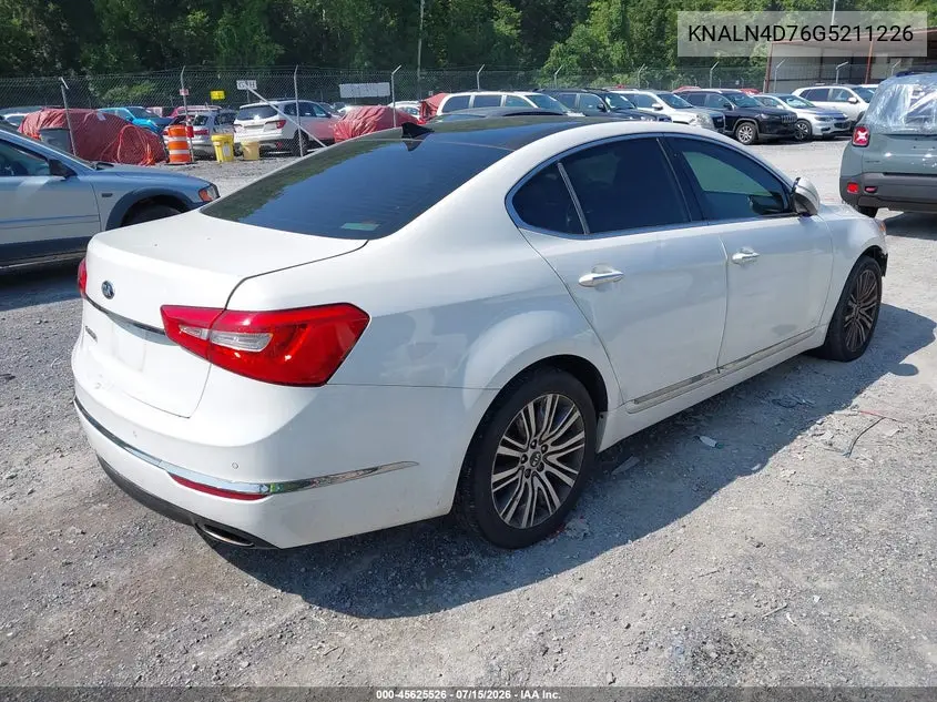 2016 Kia Cadenza Premium VIN: KNALN4D76G5211226 Lot: 45625526