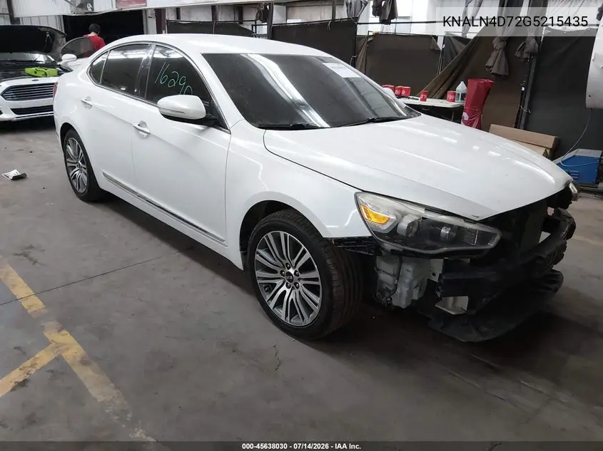 2016 Kia Cadenza VIN: KNALN4D72G5215435 Lot: 45638030