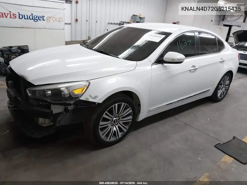 2016 Kia Cadenza VIN: KNALN4D72G5215435 Lot: 45638030