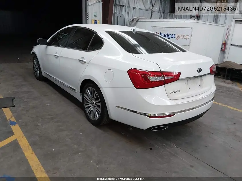 2016 Kia Cadenza VIN: KNALN4D72G5215435 Lot: 45638030